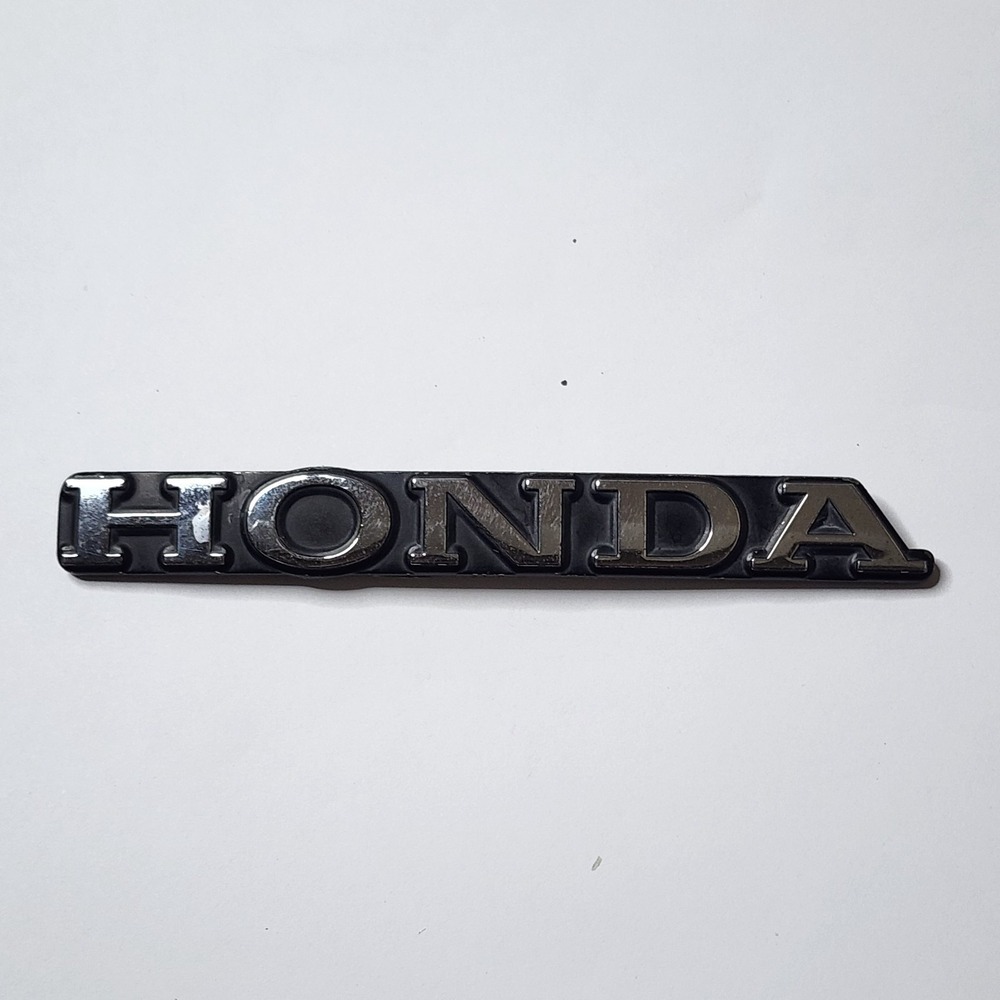 Honda Machined & Black Plastic 5.7" Emblem Badge Logo Nameplate 80's